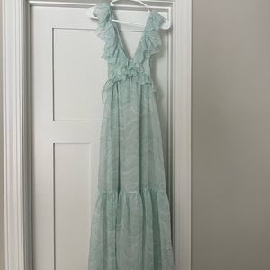 Abercrombie & Fitch Light Green Maxi Dress